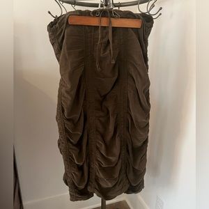 Hard to find XCVI Wearables in olive green drawstring Corduroy skirt size XL